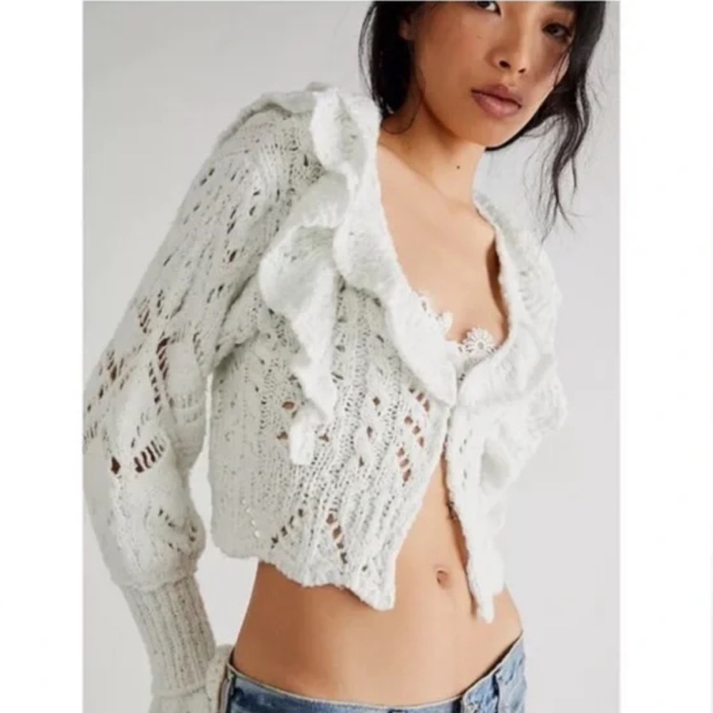 Free People Avery Crop Cardigan Size Small